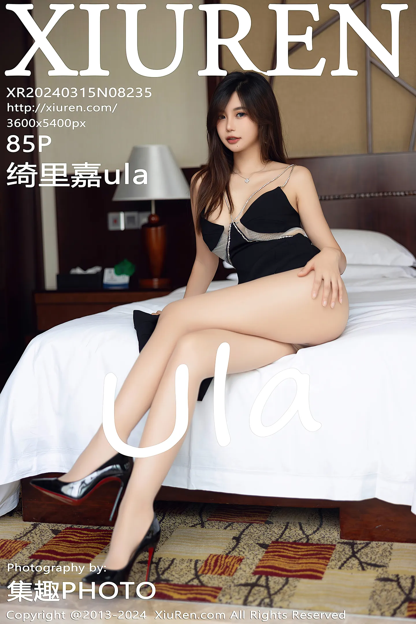 [XiuRen秀人网]No.8235_女神绮里嘉ula性感黑色吊带裙配超薄肉丝秀曼妙身姿惹火诱惑写真95P-秀人网 - XiuRen.Space
